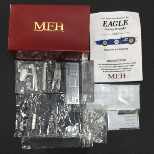 Model Factory Hiro 1:43 EAGLE Gurney-Weslake 1967 マルチマテリアルキット